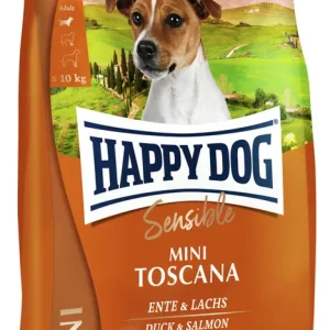 Sparpaket 2 x 4 kg Happy Dog Adult Sensible Mini Toscana Ente & Lachs Hunde Trockenfutter Knallerangebot